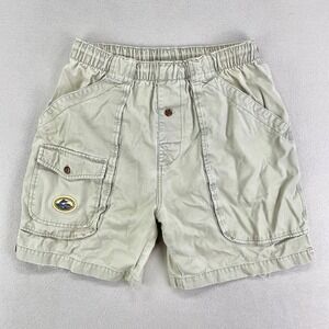 VTG Tommy Bahama Cargo Shorts Mens Large Khaki 90s Safari Pull-On Cotton‎ Preppy
